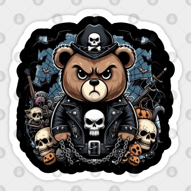 Bad ass teddy bear Sticker by Out of the world